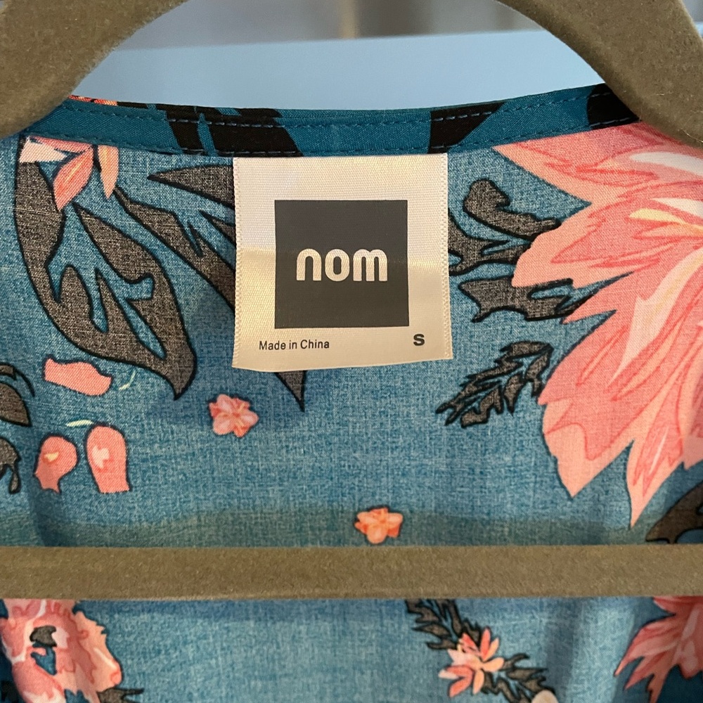 NOM Maternity Landon Maxi Wrap Maternity/Nursing Dress; FLORAL, Size S